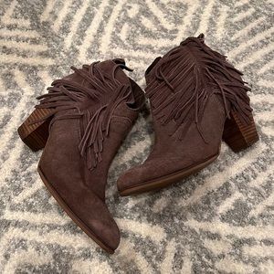 Steve Madden fringe booties
